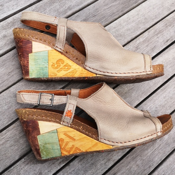 Art by The Art Company leather wedge sandals - Picture 2 of 15